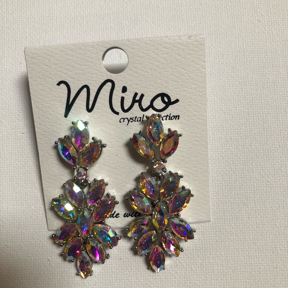 Iridescent dragon inspired earrings